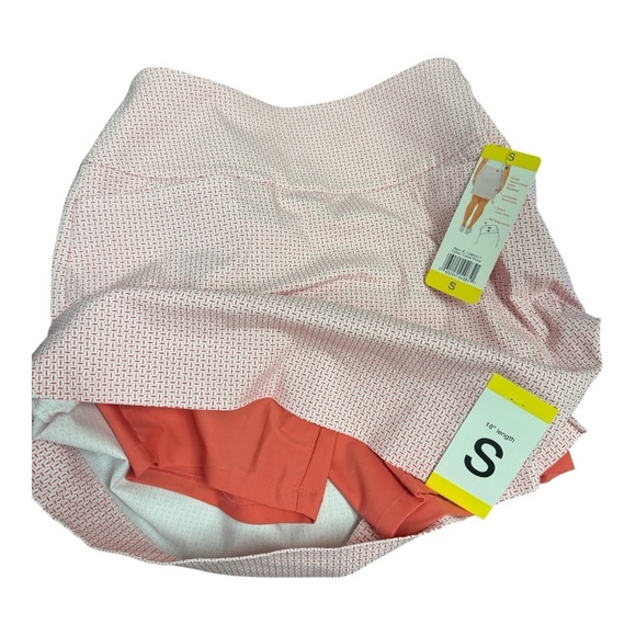 S.C. & C0. Tummy Control Skort Small Coral Print Pockets New With Tags - Picture 6 of 13